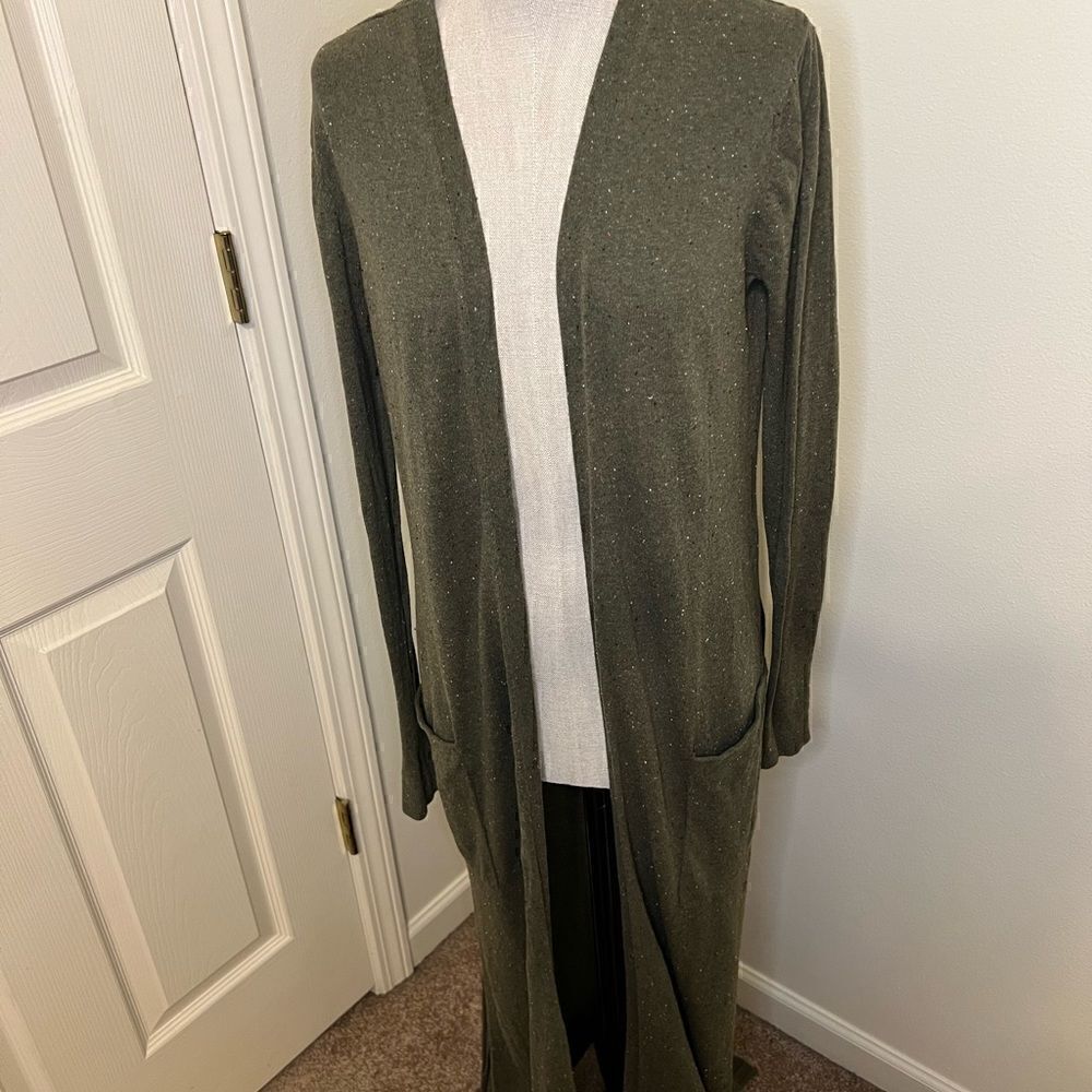 Express Olive Green Long Cardigan. Size M Great Condition